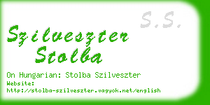 szilveszter stolba business card